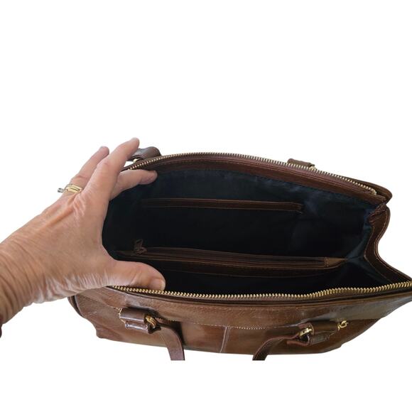 Ashwood 100% Leather Handbag Satchel - Picture 6 of 11